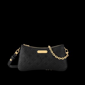 The Pochette Liv is crafted from supple, grained Monogram Empreinte leather and signed with a Louis Vuitton-engraved plaque in gold-tone metal. This stylish, rectangular bag is characterized by its subtle vintage feel. It sits snugly under the arm and