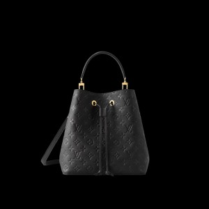 Embossed Monogram Empreinte leather brings a sophisticated feel to the NéoNoé MM bucket bag with its leather drawstring and